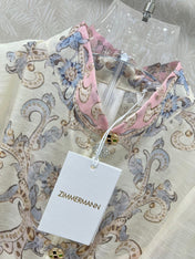 ZIMMERMANN LONG DRESS WITH A STAND COLLAR 275112