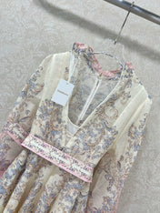 ZIMMERMANN LONG DRESS WITH A STAND COLLAR 275112