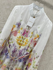 ZIMMERMANN SHORT DRESS WITH A STAND COLLAR 275119