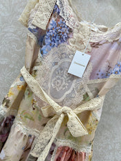 ZIMMERMANN SLEEVELESS HALTER DRESS WITH V-NECK 275127