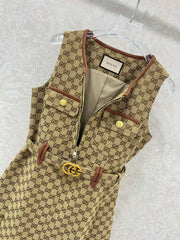 GUCCI SLEEVELESS DRESS WITH ZIPPER 275241
