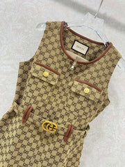 GUCCI SLEEVELESS DRESS WITH ZIPPER 275241