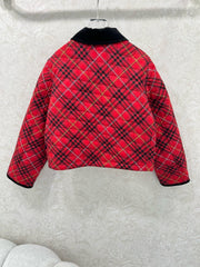 BURBERRY 25S COTTON PLAID JACKET 130