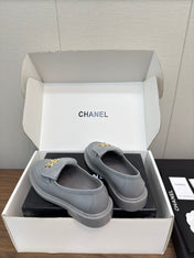 MOCCASIN 2.5 CM IN ASH GRAY PREMIUM LAMBSKIN