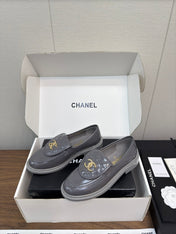 MOCCASIN 2.5 CM IN MOUSE GRAY PREMIUM LAMBSKIN