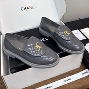 MOCCASIN 2.5 CM IN MOUSE GRAY PREMIUM LAMBSKIN