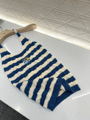 LW 25S HALTER NECK KNIT TOP 265546