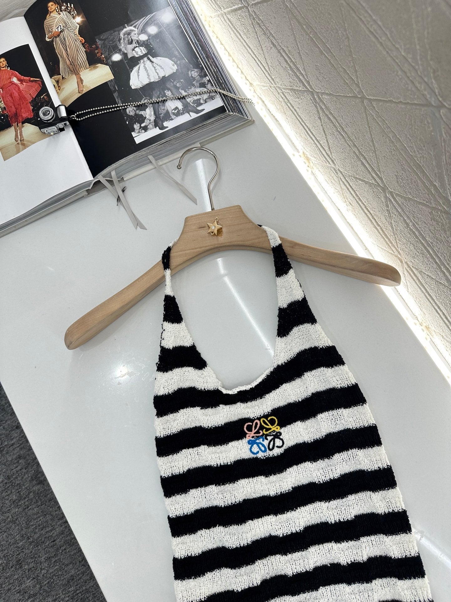 LW 25S HALTER NECK KNIT TOP 265542