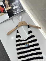 LW 25S HALTER NECK KNIT TOP 265542