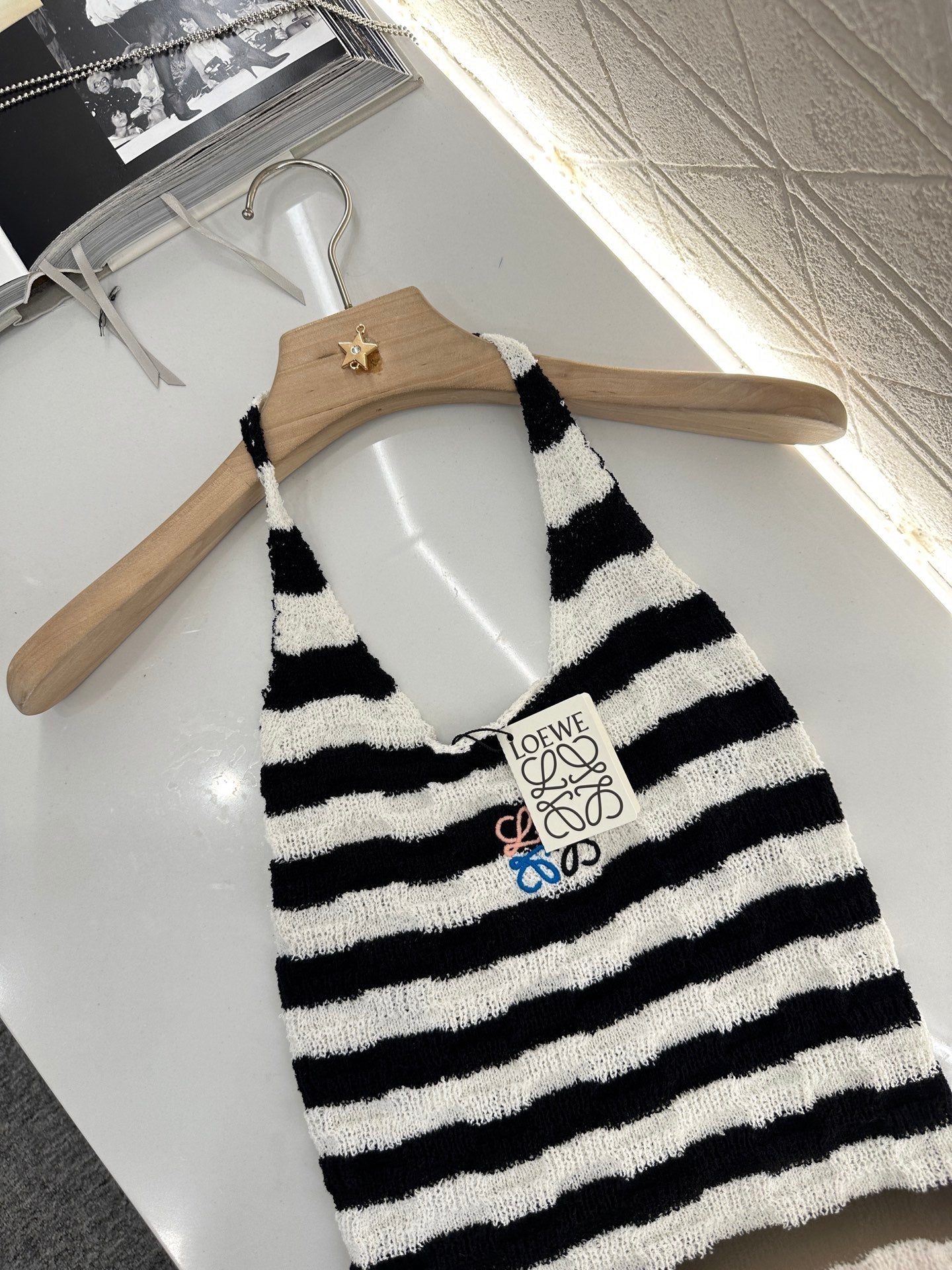 LW 25S HALTER NECK KNIT TOP 265542