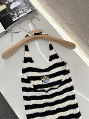 LW 25S HALTER NECK KNIT TOP 265542