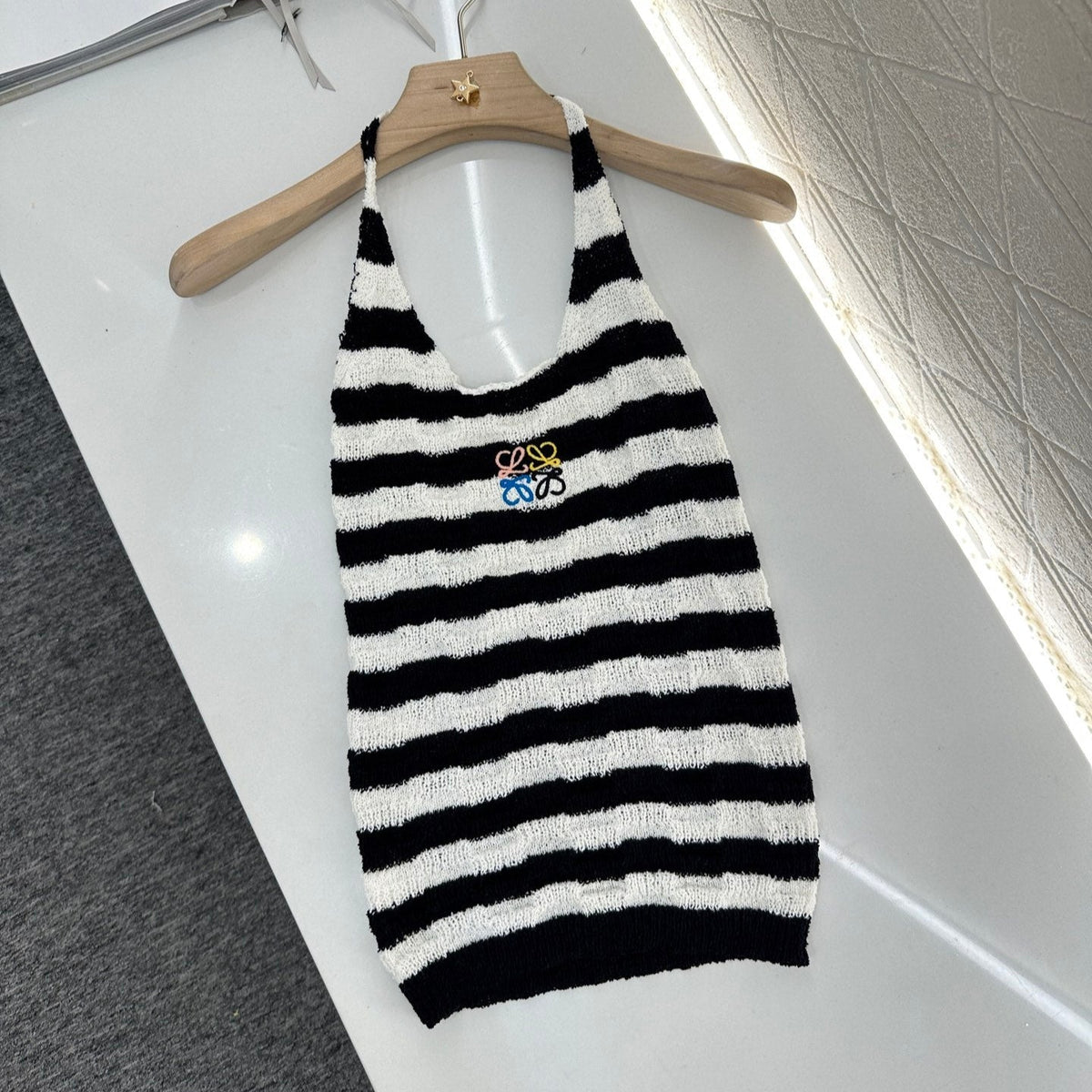 LW 25S HALTER NECK KNIT TOP 265542