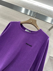 MIU 25S TEXT LOGO KNIT TOP 265531