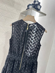 LV 25S SLEEVELESS JACQUARD DRESS 265590