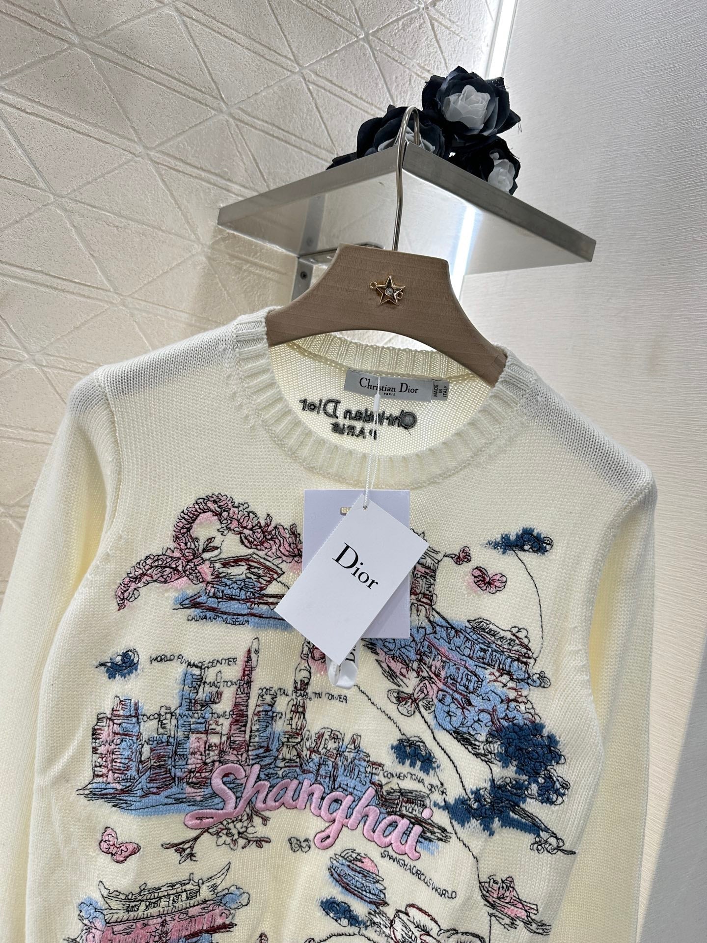 DIOR EMBROIDERED LANDSCAPE KNIT SWEATER 272309