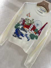 DIOR EMBROIDERED LANDSCAPE KNIT SWEATER 272312
