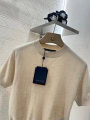 LV CREW NECK TOP WITH EMBROIDERED TEXT 272305