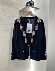 CHANEL DRAWSTRING KNIT CARDIGAN 272297
