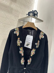 CHANEL DRAWSTRING KNIT CARDIGAN 272297