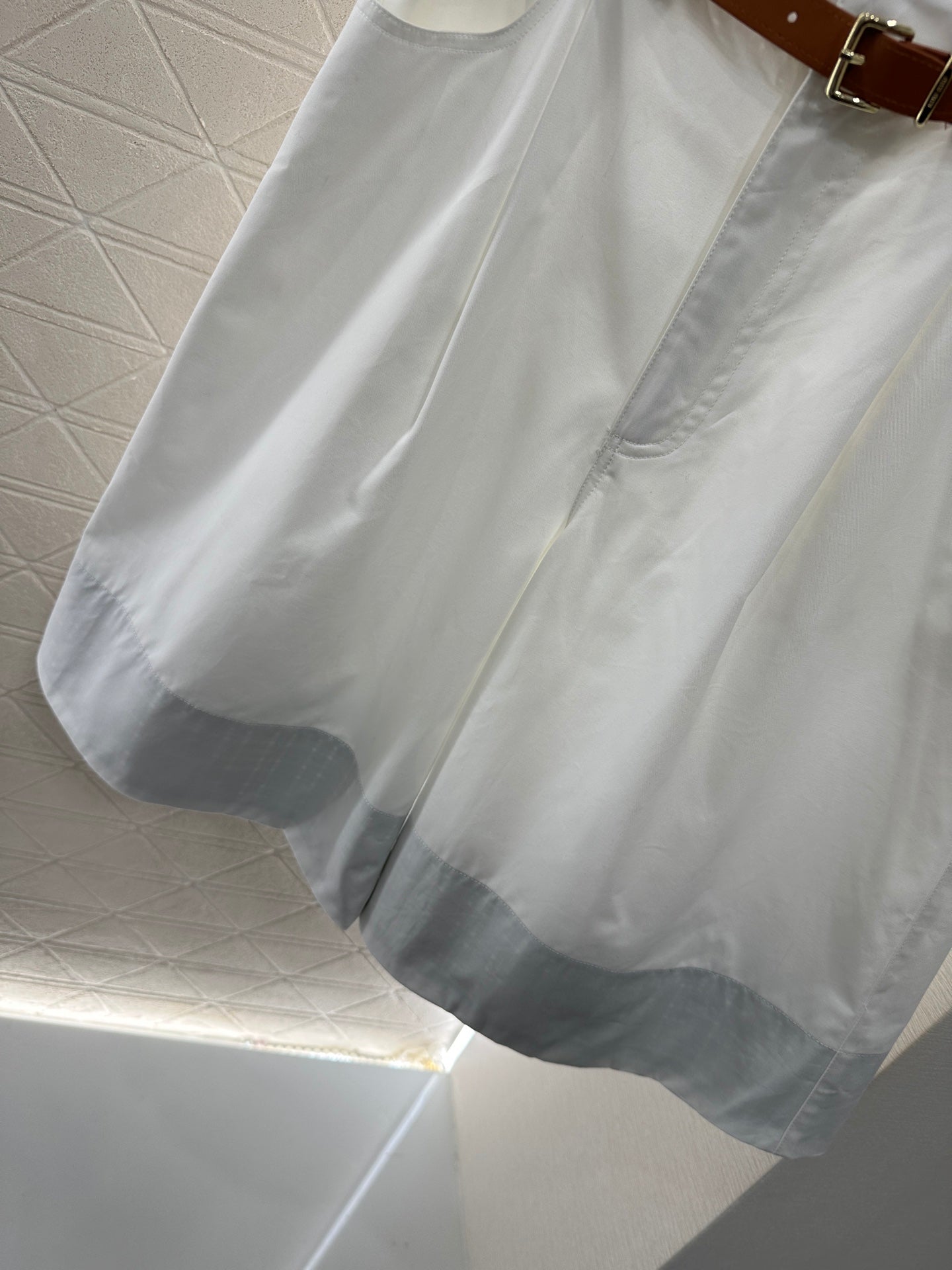 MIUMIU HIGH-WAISTED PLAID BERMUDA SHORTS 276622