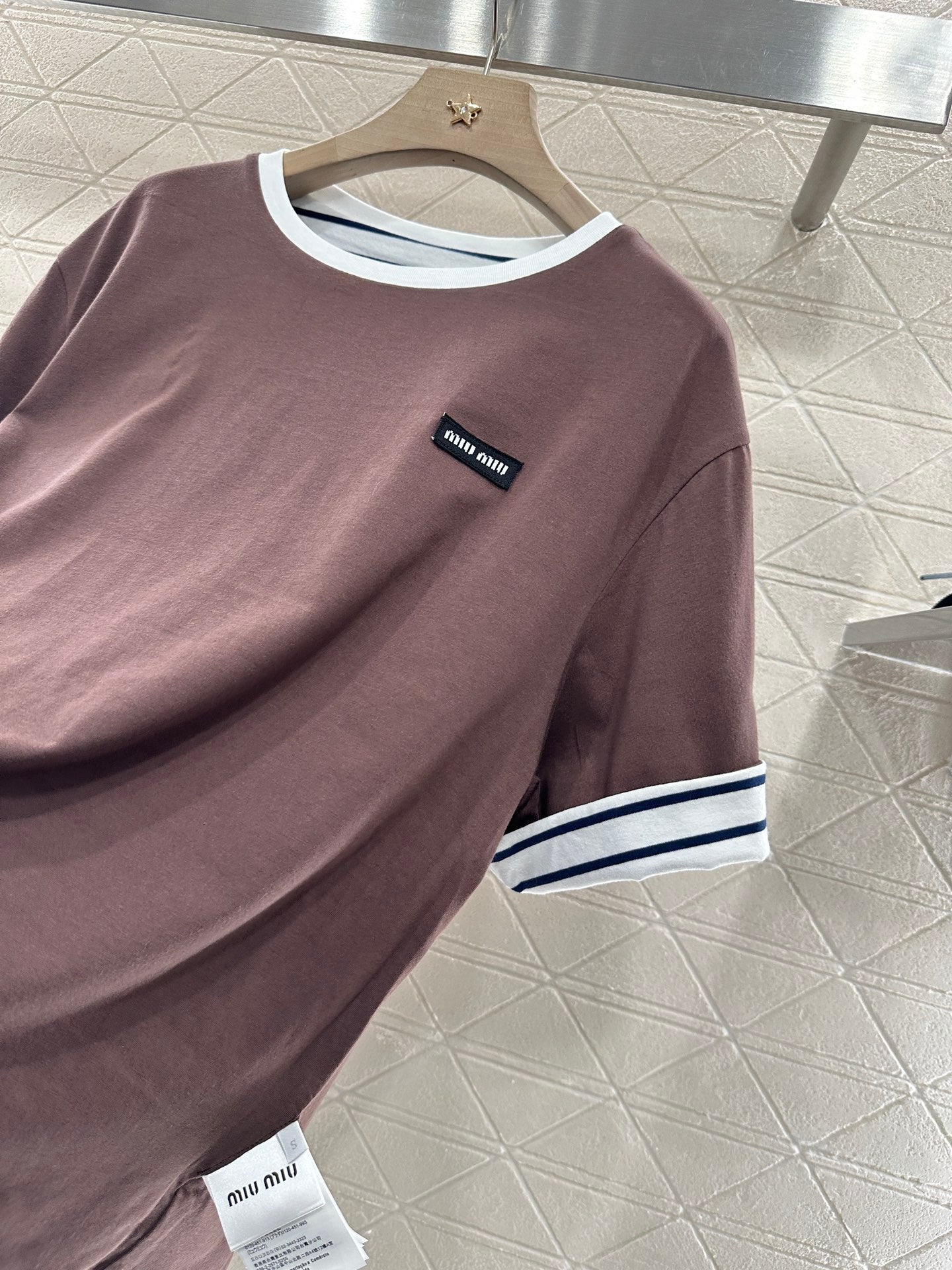 MIUMIU REVERSIBLE OVERSIZED CREW NECK TEE 276642