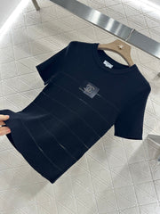 CHANEL FITTED SHORT-SLEEVE KNIT TOP 276496