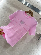 CHANEL FITTED SHORT-SLEEVE KNIT TOP 276498