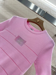 CHANEL FITTED SHORT-SLEEVE KNIT TOP 276498