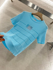 CHANEL FITTED SHORT-SLEEVE KNIT TOP 276494