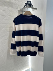 MIUMIU STRIPED CREW NECK SWEATER 276678