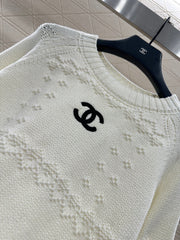 CHANEL 25S EMBROIDERED CROCHET SWEATER 349