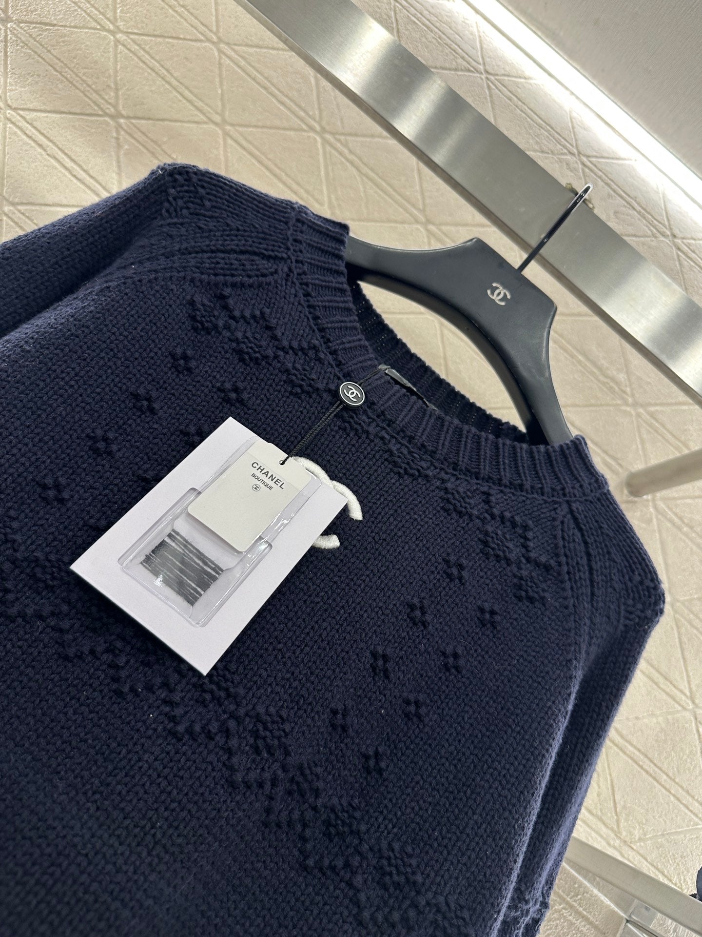 CHANEL 25S EMBROIDERED CROCHET SWEATER 348