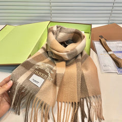 CLASSIC CHECK SCARF 180 CM IN COLORFUL CASHMERE 408961