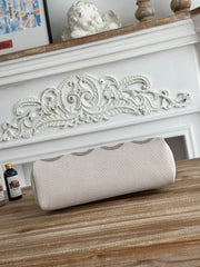 HERBAG ZIP 31 LAQUERED BAG IN OFF-WHITE MIX BROWN H PLUME CANVAS AND BROWN COWHIDE