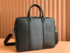 JUMBO MEDIUM BRIEFCASE 36.5 IN EXTRA DARK GREEN GG CALFSKIN