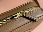BLONDIE SMALL SHOULDER BAG 21 IN BROWN SMOOTH CALFSKIN