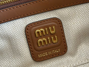 BEAU TOP HANDLE BAG 28 IN COGNAC LEATHER PATCHWORK