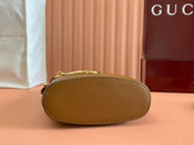 73 SMALL BUCKET BAG 20 IN BROWN SMOOTH CALFSKIN