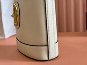 73 SMALL BUCKET BAG 20 IN OFF WHITE SMOOTH CALFSKIN