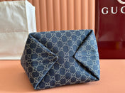 SMALL TOTISSIMA REVERSIBLE TOTE 22 IN DARK BLUE DENIM ONE SIDE BLUE SUEDE
