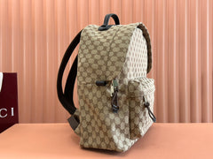 MEDIUM BACKPACK 42 IN BEIGE AND DARK BROWN GG CANVAS