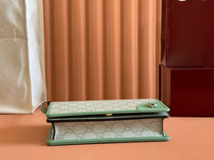 EMBLEM WALLET GG MONOGRAM 20 IN SAGE GREEN SMOOTH CALFSKIN