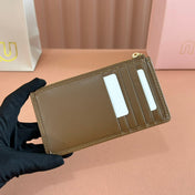 MATELASSÉ LEATHER ENVELOPE WALLET CARAMEL
