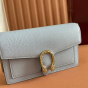 GUCCI 25S DIONYSUS WALLET ON CHAIN 20 IN LIGHT BLUE CALFSKIN