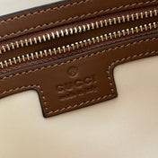 JACKIE SMALL SHOULDER BAG 27 IN TAWNY BROWN CALFSKIN GOLD HARDWARE