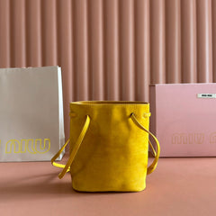 MINI TOTE BAG 17 MUSTARD YELLOW IN NAPPA CALFSKIN