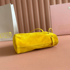 MINI TOTE BAG 17 MUSTARD YELLOW IN NAPPA CALFSKIN