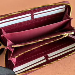 GG 25S MARMONT WALLET 19 IN RED CALFSKIN GOLD HARDWARE