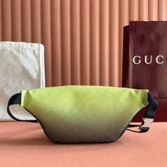 GUCCI 25S BELT BAG 39 CM IN NEON GREEN CALFSKIN