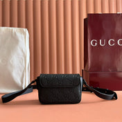 GUCCI 25S SUPREME MESSENGER BAG 18 CM IN BLACK CALFSKIN
